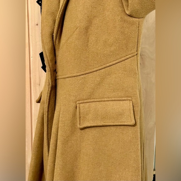 EUC Free People Victoria Pleated Coat In Camel - Picture 12 of 16
